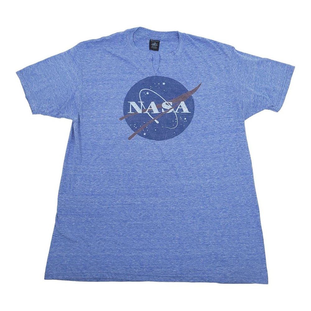 Prairie Mountain NASA Logo T Shirt Mens L Short Sleeve Blue Space - Picture 2 of 9